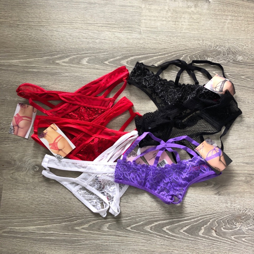 Bundle Crotchless Panties NWT, 2/$9 Red & Black